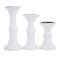 White Wood French Country Candle holder 10",8",6"